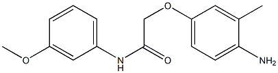 2-(4-amino-3-methylphenoxy)-N-(3-methoxyphenyl)acetamide 结构式