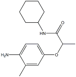 2-(4-amino-3-methylphenoxy)-N-cyclohexylpropanamide Struktur