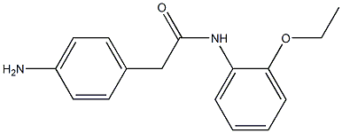 2-(4-aminophenyl)-N-(2-ethoxyphenyl)acetamide 化学構造式