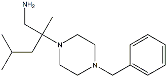 2-(4-benzylpiperazin-1-yl)-2,4-dimethylpentan-1-amine Struktur