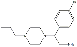 2-(4-bromophenyl)-2-(4-propylpiperazin-1-yl)ethanamine,,结构式