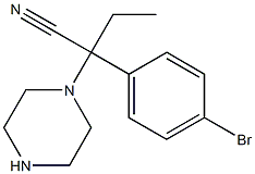 2-(4-bromophenyl)-2-(piperazin-1-yl)butanenitrile