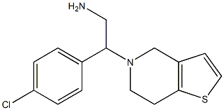 2-(4-chlorophenyl)-2-(6,7-dihydrothieno[3,2-c]pyridin-5(4H)-yl)ethanamine 结构式