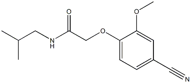 2-(4-cyano-2-methoxyphenoxy)-N-isobutylacetamide,,结构式