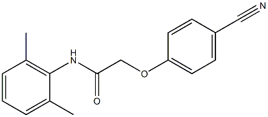 2-(4-cyanophenoxy)-N-(2,6-dimethylphenyl)acetamide 化学構造式