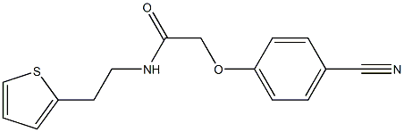 2-(4-cyanophenoxy)-N-(2-thien-2-ylethyl)acetamide Structure