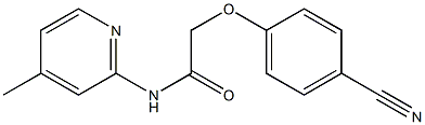 2-(4-cyanophenoxy)-N-(4-methylpyridin-2-yl)acetamide,,结构式