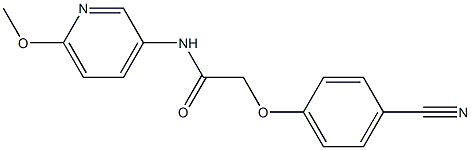 2-(4-cyanophenoxy)-N-(6-methoxypyridin-3-yl)acetamide,,结构式