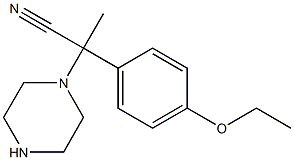 2-(4-ethoxyphenyl)-2-(piperazin-1-yl)propanenitrile,,结构式