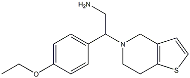 2-(4-ethoxyphenyl)-2-{4H,5H,6H,7H-thieno[3,2-c]pyridin-5-yl}ethan-1-amine,,结构式