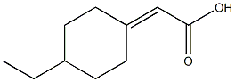 2-(4-ethylcyclohexylidene)acetic acid Struktur