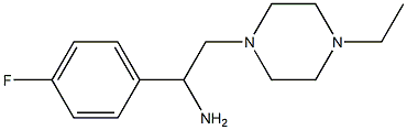 2-(4-ethylpiperazin-1-yl)-1-(4-fluorophenyl)ethanamine,,结构式