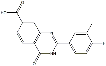 2-(4-fluoro-3-methylphenyl)-4-oxo-3,4-dihydroquinazoline-7-carboxylic acid 结构式