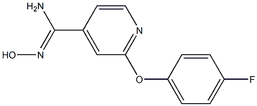 2-(4-fluorophenoxy)-N'-hydroxypyridine-4-carboximidamide,,结构式