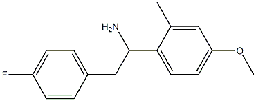 2-(4-fluorophenyl)-1-(4-methoxy-2-methylphenyl)ethan-1-amine Struktur