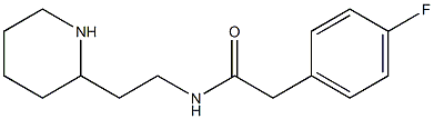 2-(4-fluorophenyl)-N-(2-piperidin-2-ylethyl)acetamide 化学構造式