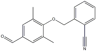 2-(4-formyl-2,6-dimethylphenoxymethyl)benzonitrile 化学構造式