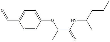 2-(4-formylphenoxy)-N-(pentan-2-yl)propanamide Struktur