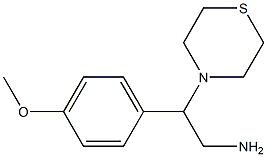 2-(4-methoxyphenyl)-2-(thiomorpholin-4-yl)ethan-1-amine,,结构式