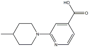 2-(4-methylpiperidin-1-yl)pyridine-4-carboxylic acid,,结构式
