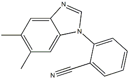 2-(5,6-dimethyl-1H-1,3-benzodiazol-1-yl)benzonitrile,,结构式