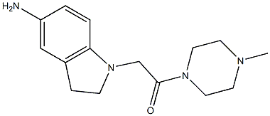 2-(5-amino-2,3-dihydro-1H-indol-1-yl)-1-(4-methylpiperazin-1-yl)ethan-1-one Struktur