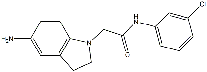 2-(5-amino-2,3-dihydro-1H-indol-1-yl)-N-(3-chlorophenyl)acetamide 结构式