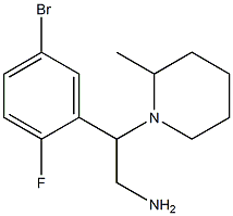 2-(5-bromo-2-fluorophenyl)-2-(2-methylpiperidin-1-yl)ethanamine Struktur