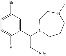 2-(5-bromo-2-fluorophenyl)-2-(4-methyl-1,4-diazepan-1-yl)ethan-1-amine Struktur