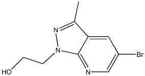 2-(5-bromo-3-methyl-1H-pyrazolo[3,4-b]pyridin-1-yl)ethanol Structure