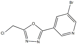 2-(5-bromopyridin-3-yl)-5-(chloromethyl)-1,3,4-oxadiazole Structure