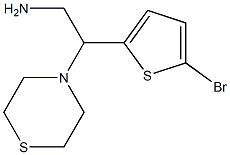 2-(5-bromothiophen-2-yl)-2-(thiomorpholin-4-yl)ethan-1-amine Struktur