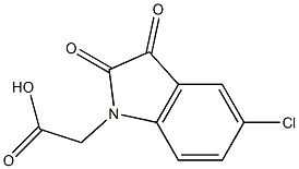 2-(5-chloro-2,3-dioxo-2,3-dihydro-1H-indol-1-yl)acetic acid,,结构式