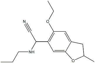 2-(5-ethoxy-2-methyl-2,3-dihydro-1-benzofuran-6-yl)-2-(propylamino)acetonitrile 化学構造式