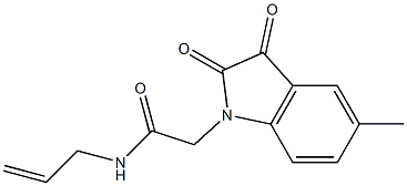 2-(5-methyl-2,3-dioxo-2,3-dihydro-1H-indol-1-yl)-N-(prop-2-en-1-yl)acetamide,,结构式