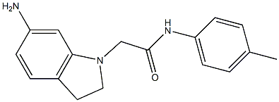 2-(6-amino-2,3-dihydro-1H-indol-1-yl)-N-(4-methylphenyl)acetamide 结构式