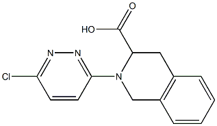 2-(6-chloropyridazin-3-yl)-1,2,3,4-tetrahydroisoquinoline-3-carboxylic acid 化学構造式