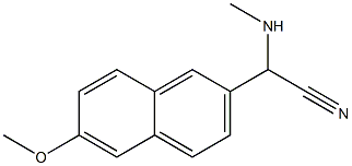 2-(6-methoxynaphthalen-2-yl)-2-(methylamino)acetonitrile,,结构式