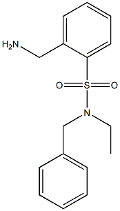 2-(aminomethyl)-N-benzyl-N-ethylbenzene-1-sulfonamide,,结构式