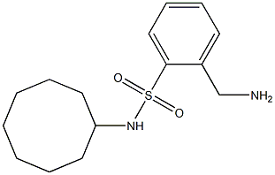 2-(aminomethyl)-N-cyclooctylbenzene-1-sulfonamide 化学構造式