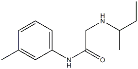 2-(butan-2-ylamino)-N-(3-methylphenyl)acetamide,,结构式