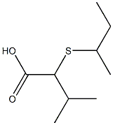 2-(butan-2-ylsulfanyl)-3-methylbutanoic acid 化学構造式