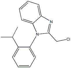 2-(chloromethyl)-1-[2-(propan-2-yl)phenyl]-1H-1,3-benzodiazole,,结构式