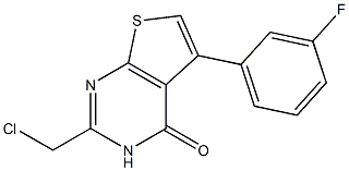 2-(chloromethyl)-5-(3-fluorophenyl)-3H,4H-thieno[2,3-d]pyrimidin-4-one 结构式