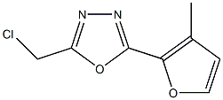 2-(chloromethyl)-5-(3-methyl-2-furyl)-1,3,4-oxadiazole 结构式