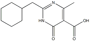 2-(cyclohexylmethyl)-4-methyl-6-oxo-1,6-dihydropyrimidine-5-carboxylic acid Structure