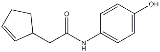 2-(cyclopent-2-en-1-yl)-N-(4-hydroxyphenyl)acetamide Struktur