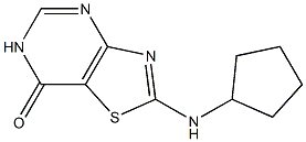2-(cyclopentylamino)[1,3]thiazolo[4,5-d]pyrimidin-7(6H)-one,,结构式