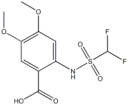 2-(difluoromethanesulfonamido)-4,5-dimethoxybenzoic acid,,结构式