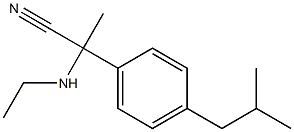 2-(ethylamino)-2-[4-(2-methylpropyl)phenyl]propanenitrile 化学構造式